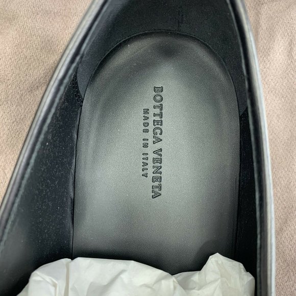 BOTTEGA VENETA BLACK WOVEN LEATHER LOAFERS main image 8